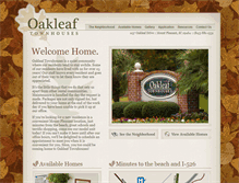 Tablet Screenshot of oakleaftownhouses.com
